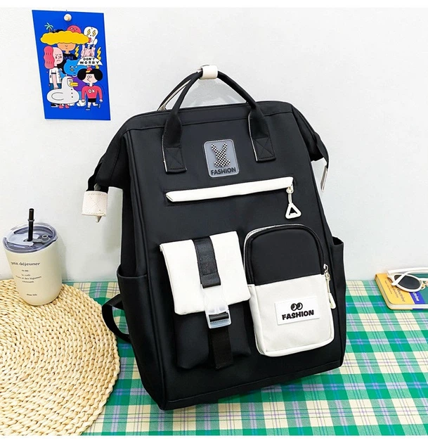 Рюкзак для девушки CL9654-5 Черно-белый Рюкзак для девушки CL9654-5 Черно-белый