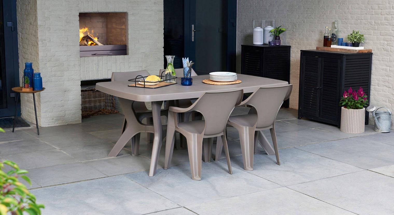 Стол садовый Keter Baltimore Капучиновый (228343) - фото 4 Стол садовый Keter Baltimore Капучиновый (228343) - фото 4