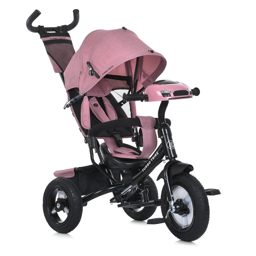 Велосипед триколісний Turbo Trike MT 1006-6 з батьківською ручкою Рожевий - фото 1