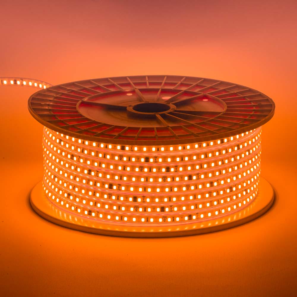 Светодиодная линейка герметичная AVT 220V SMD2835 120LED/м 9 Вт/м IP65 11х5,5 мм 1 м Оранжевый (1022495)