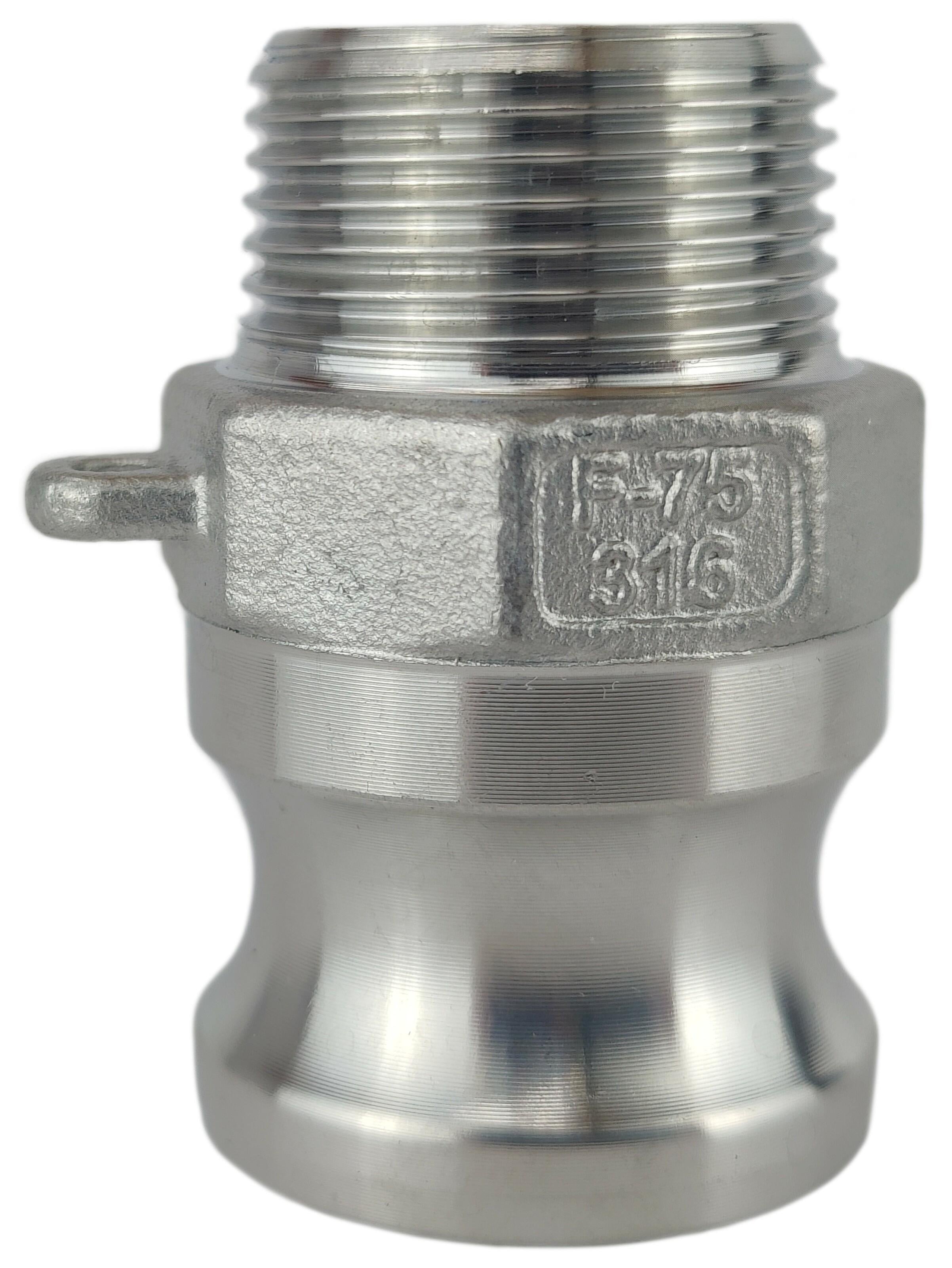 Ниппель camlock тип F с наружной резьбой BSPP ШРЗ нержавеющая сталь F-075 3/4" (50252012)