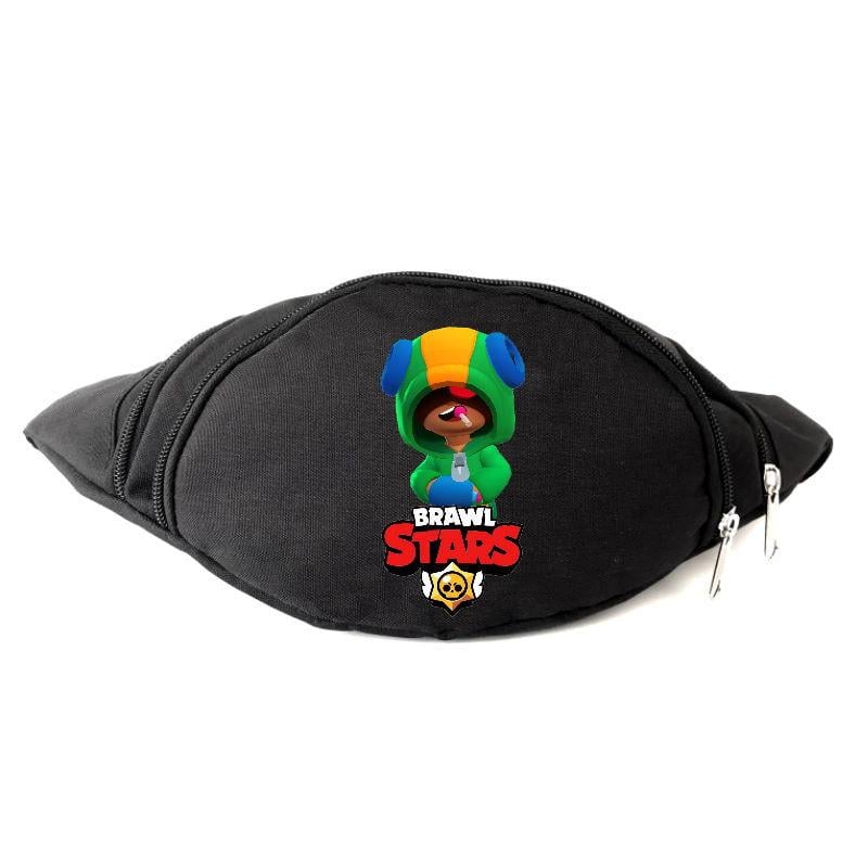 Поясная сумка-бананка Cappuchino toys Бравл Старс Леон Хамелеон BS-012 Черный (1485654807)