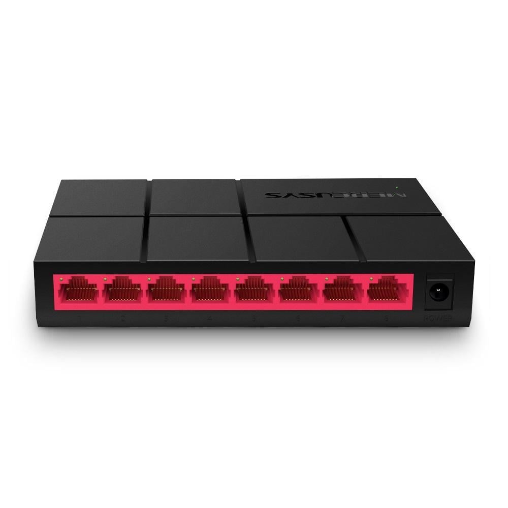Коммутатор Desktop Switch Mercusys MS108G 8-port 10/100/1000 Mbps Black/Red (150109) - фото 2 Коммутатор Desktop Switch Mercusys MS108G 8-port 10/100/1000 Mbps Black/Red (150109) - фото 2