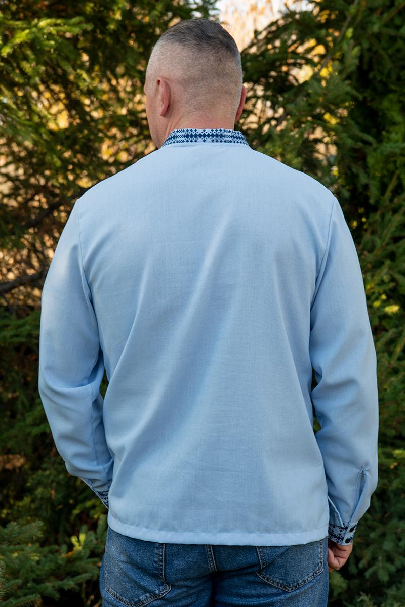 Вышиванка мужская с орнаментом на одну сторону натуральный лен 5XL (2424041715) - фото 5 Вышиванка мужская с орнаментом на одну сторону натуральный лен 5XL (2424041715) - фото 5