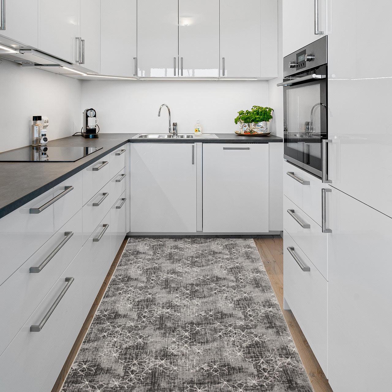 Ковер на силиконовой основе противоскользящий DAKARIA Soft Run 3022G 2x2 м Серый (00-00019718) - фото 3 Ковер на силиконовой основе противоскользящий DAKARIA Soft Run 3022G 2x2 м Серый (00-00019718) - фото 3