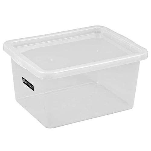 Ящик для хранения Plast Team Basic с крышкой 80 л Прозрачный  (TEA-2289)