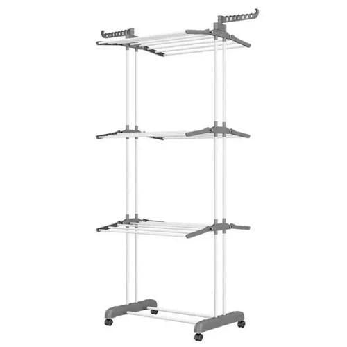 Сушилка для белья и одежды Garment Rack With Wheels 3 яруса 76х64х170 см