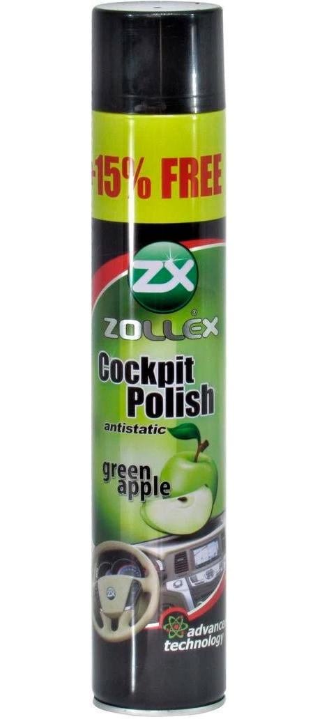 Полироль пластика Zollex Cockpit Cleaner зелье. яблоко 750 мл (GA750)