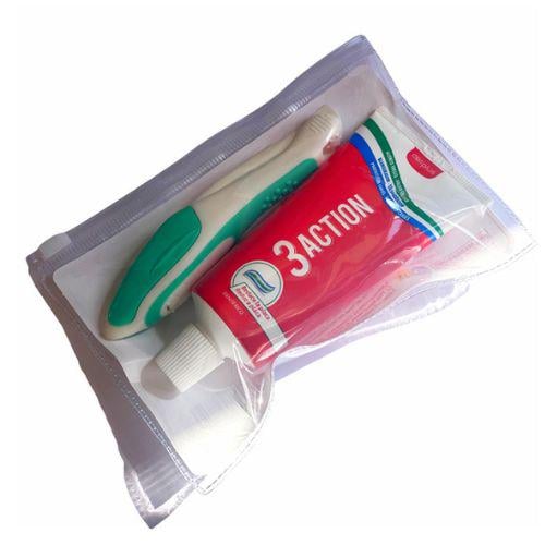Набор дорожный складная зубная щетка/зубная паста 3 Action Deliplus в чехле 50 мл