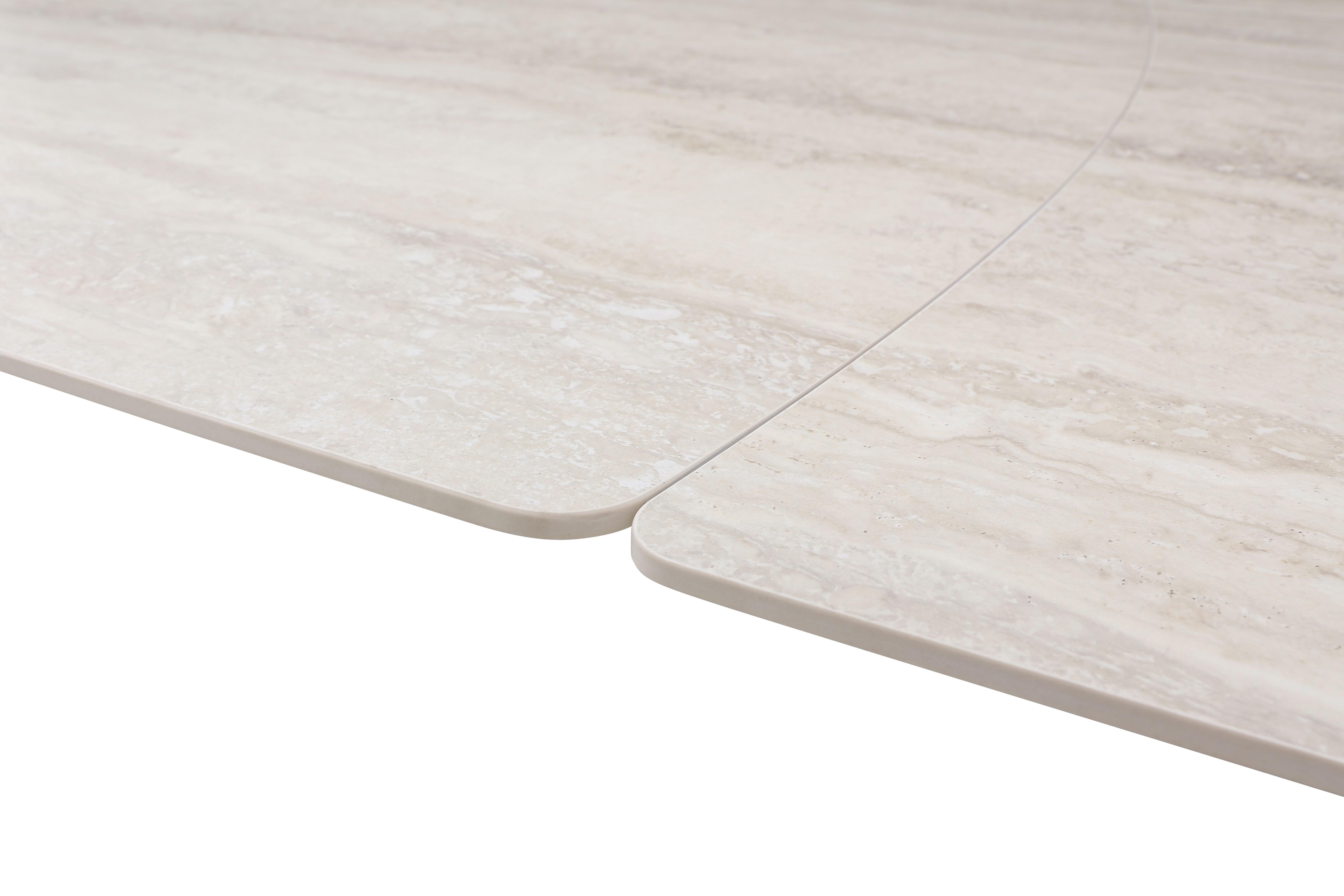 Стол обеденный раздвижной Vetro Mebel Беатриче 2000-3000x1000x760 мм Грей травентин/Бежевый (TМL-994) - фото 4 Стол обеденный раздвижной Vetro Mebel Беатриче 2000-3000x1000x760 мм Грей травентин/Бежевый (TМL-994) - фото 4