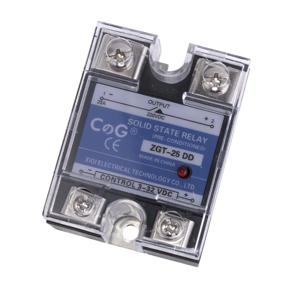 Реле твердотільне ZGT-25DD CG однофазне 3-32V DC 25 mA/5-220V DC 25A (38138597) Реле твердотільне ZGT-25DD CG однофазне 3-32V DC 25 mA/5-220V DC 25A (38138597)