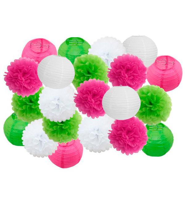 Праздничный декор 21 шт. Pink/Green (52295) Праздничный декор 21 шт. Pink/Green (52295)