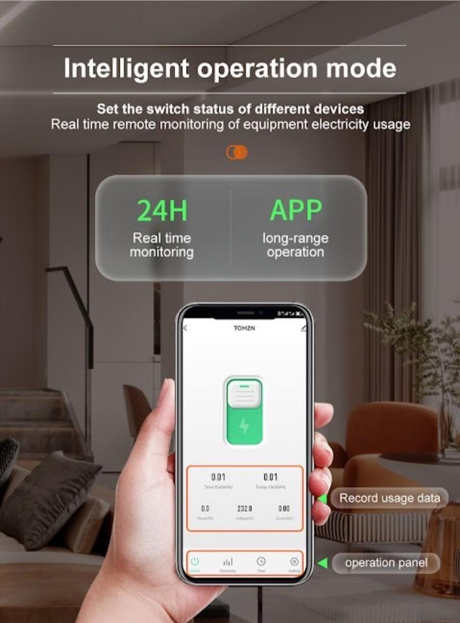Вимикач автоматичний TOMZN Wi-Fi TOB9-VAP 1А-63А з моніторингом напруги та сили струму на DIN рейку - фото 5 Вимикач автоматичний TOMZN Wi-Fi TOB9-VAP 1А-63А з моніторингом напруги та сили струму на DIN рейку - фото 5