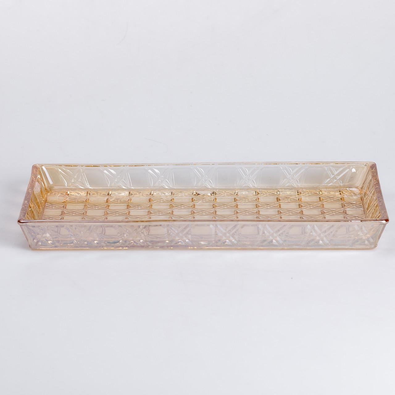 Блюдо для закусок Lirmartur стеклянное 27,5х13,5х2,5 см (HP-YH-56) - фото 3 Блюдо для закусок Lirmartur стеклянное 27,5х13,5х2,5 см (HP-YH-56) - фото 3