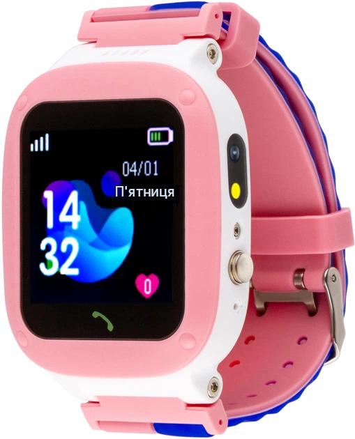 Смарт-часы детские AmiGo GO004 Splashproof Camera/LED Pink