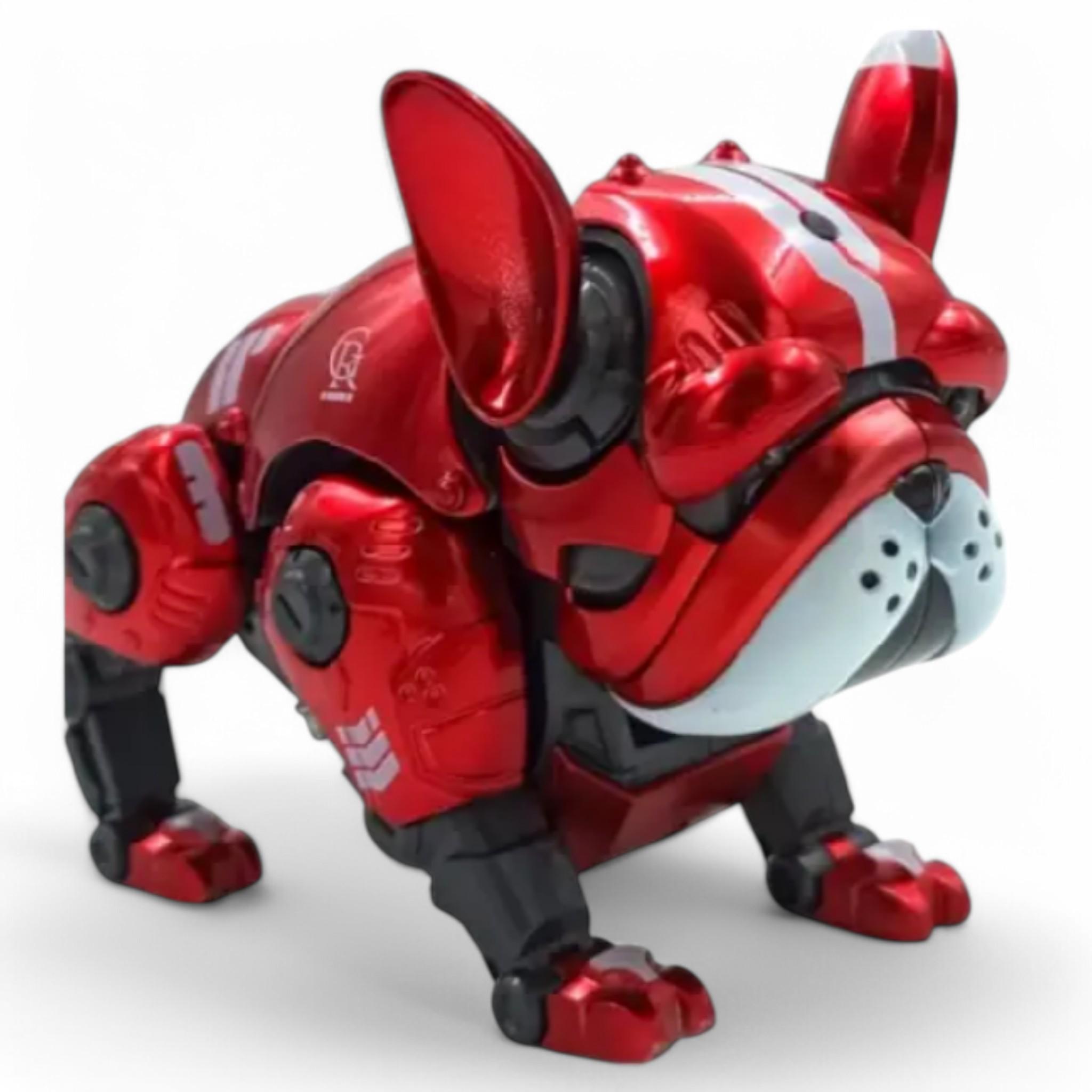 Інтерактивний песик MIC Dou Beast Dog Бульдог підставка під телефон звукові/світлові ефекти Red (G_0783-363YRed)