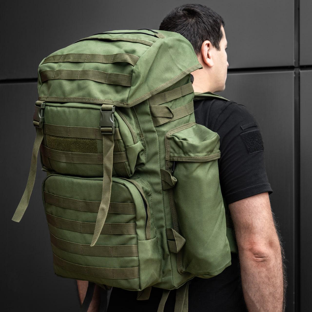 Рюкзак військовий Cordora Tactical 80 л Хакі