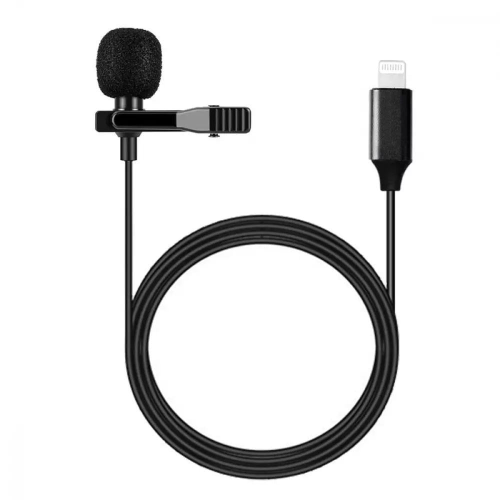 Микрофон петличный Lightning для iPhone/iPad Lavalier Microphone Черный (12084605)