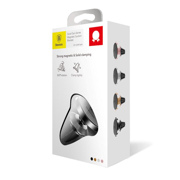 Автодержатель Baseus Small Ears Magnetic Bracket Black (SUER-E01) - фото 4 Автодержатель Baseus Small Ears Magnetic Bracket Black (SUER-E01) - фото 4