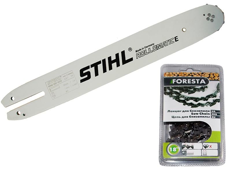 Шина VJ Parts Foresta 50 звеньев шаг 3/8 паз 1,3 цепш048/цепш125 и цепь 35 см (цепш426)