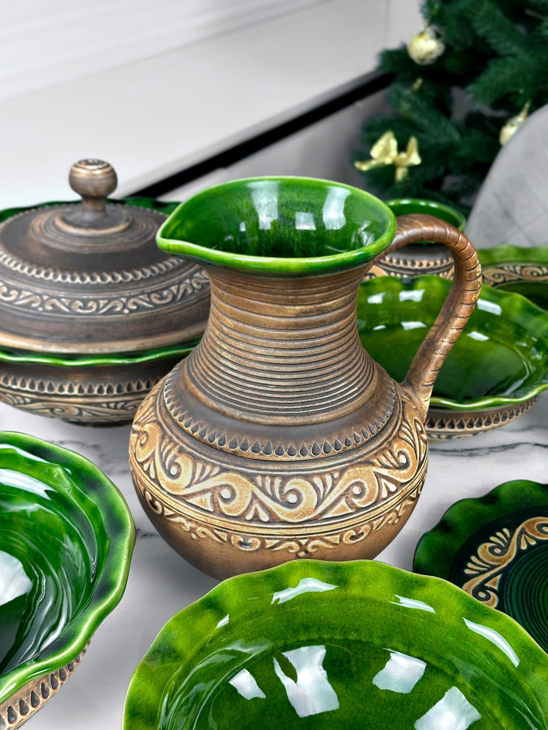 Набор глиняной посуды Рождество на 4 человек Гражда Коричневый (17019-41) - фото 8