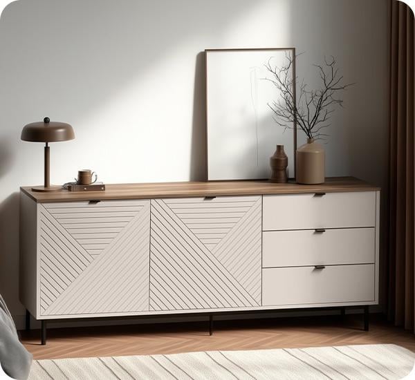 Комод JUST 2D3S 2 отдела с дверцей/3 ящика Кашемир (ART2144) Комод JUST 2D3S 2 отдела с дверцей/3 ящика Кашемир (ART2144)