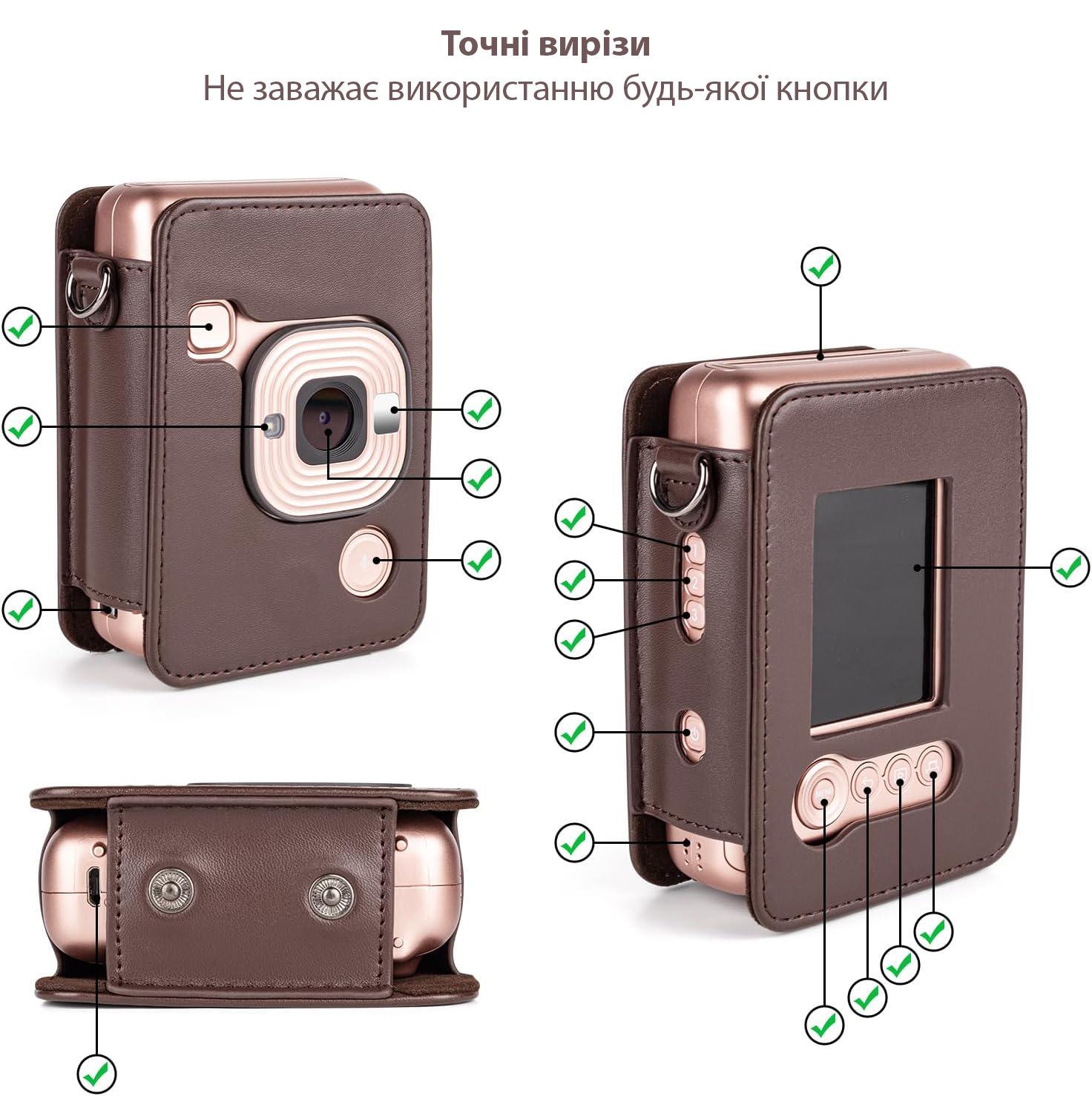 Чохол Fujifilm Instax Mini Liplay Dark Brown - фото 3