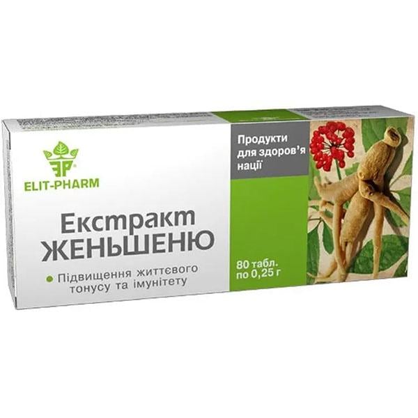 Женьшень Elit-Pharm экстракт 80 табл. (000025324)