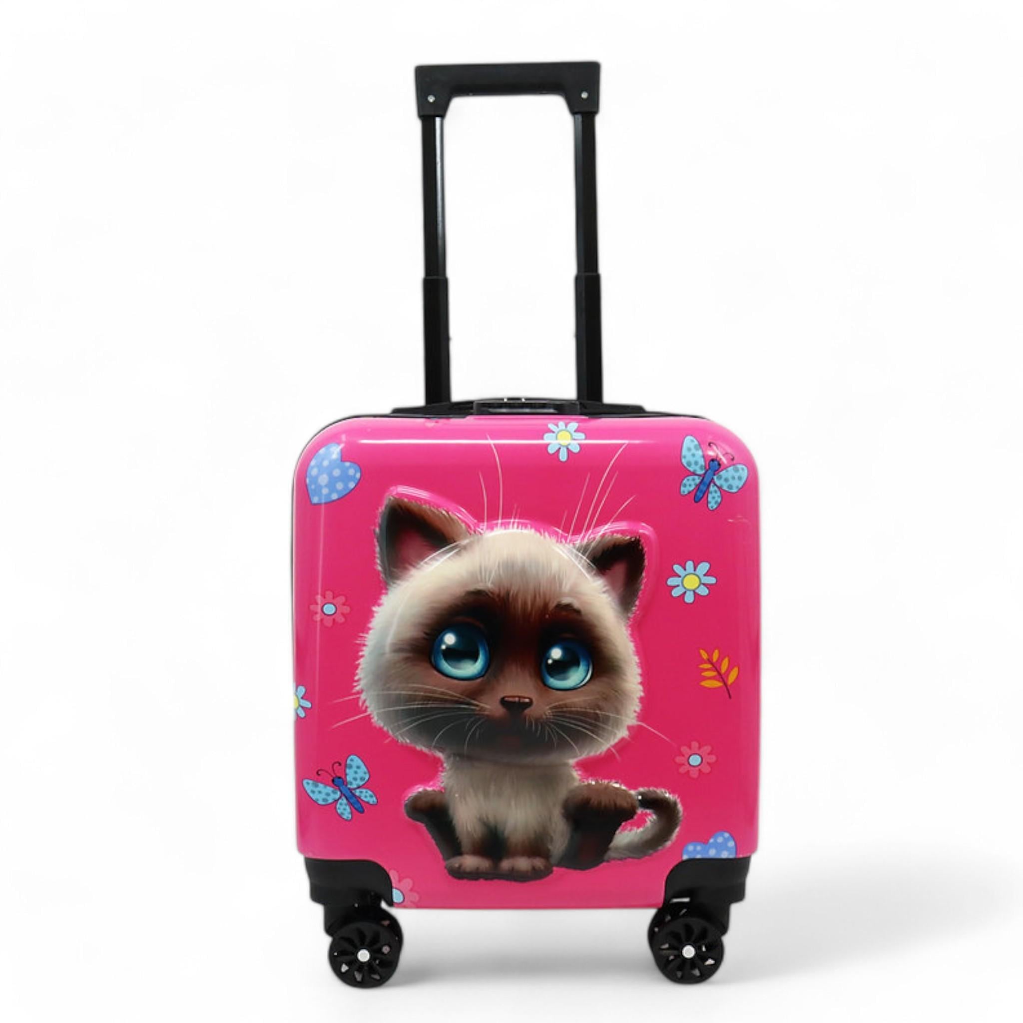 Чемодан детский H&H Siamese Kitten ABS-пластик на 4 колесиках с кодовым замком 35 л (S_D-2)