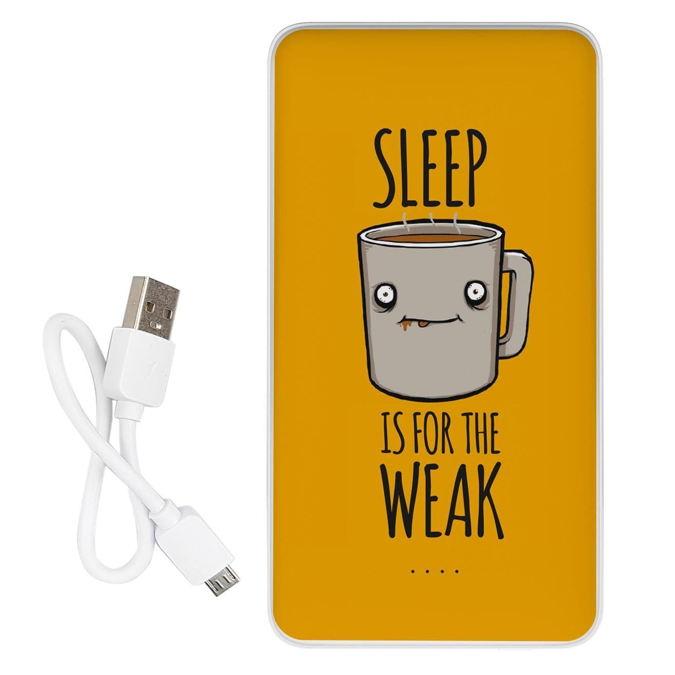 Повербанк с принтом "Sleep is for the weak" 10000 mAh