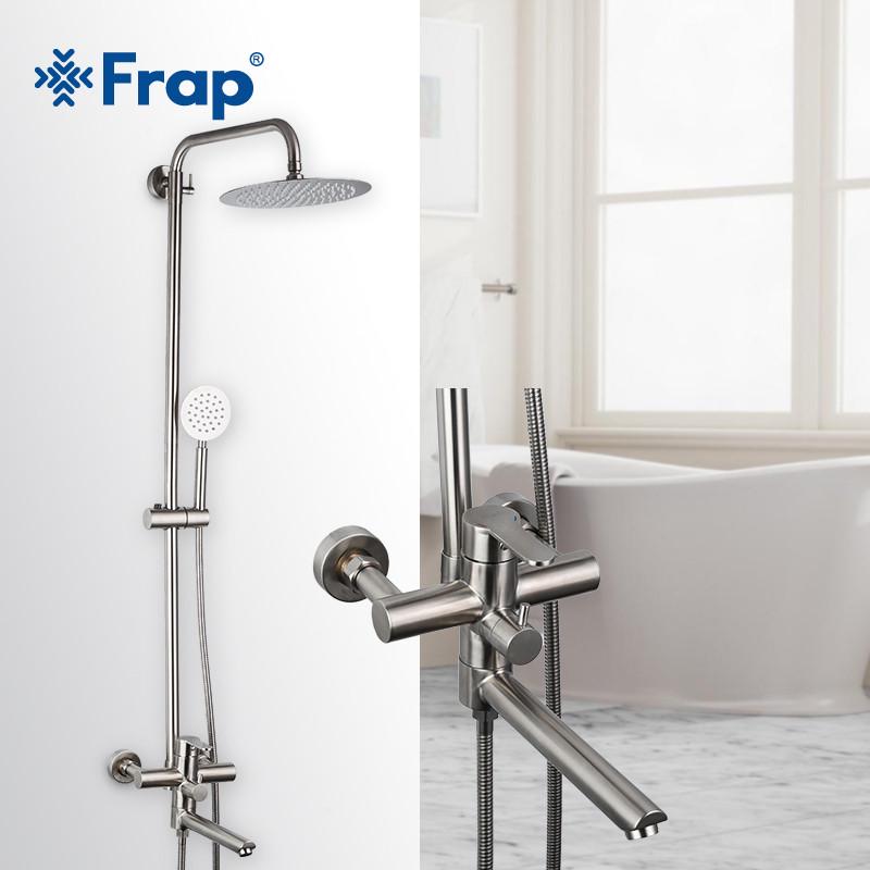 Душевая система Frap H801 F24801 из нержавеющей стали поворотный излив-переключатель на лейку 1 режим - фото 4