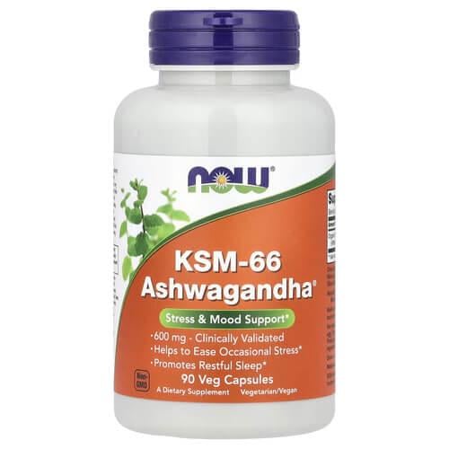 Ашваганда NOW KSM-66 Ashwagandha 600 мг 90 капс. (NOW-04633)