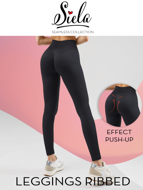 Легінси жіночі Siela Leggins Ribbed L/XL Чорний (85) - фото 2