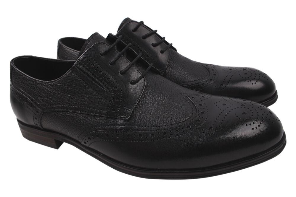 Туфли мужские Brooman из кожи р. 44 Черный (845-20DT)