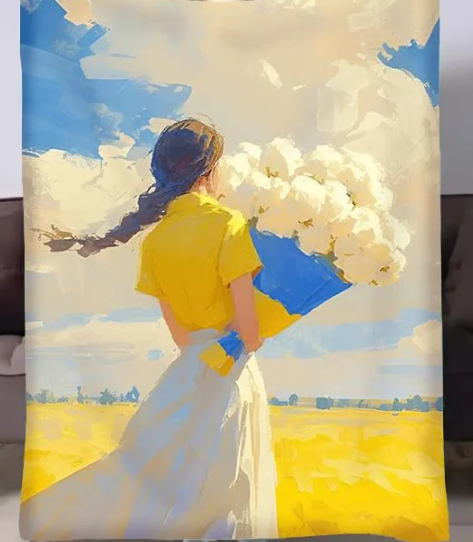 Плед 3D патриотическая девочка 18410 135х160 см (5046124)