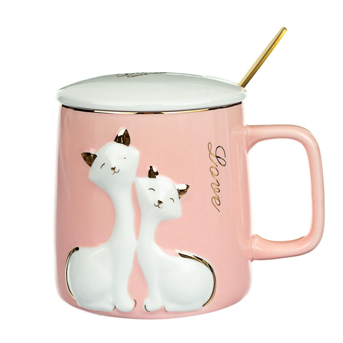 Керамическая чашка Elisey Sweet couple 350 мл Коралловый (8805-010)