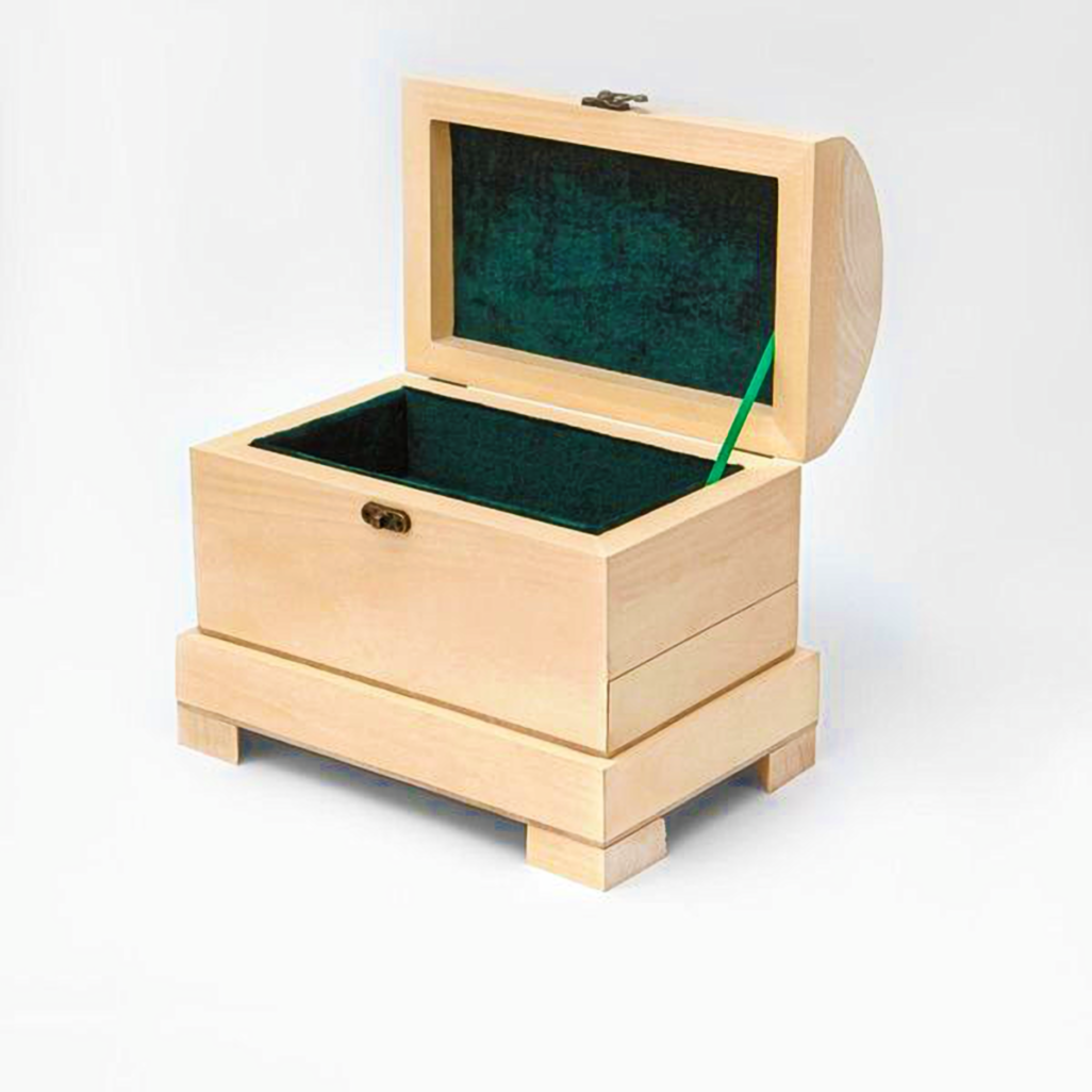 Заготовка шкатулки с секретом из липы 21х13 см. (27320658) - фото 2