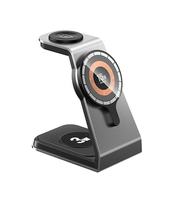 Зарядное устройство для беспроводной связи Remax RP-W85 3in1 20.5W Wireless Charger Grey (101132)
