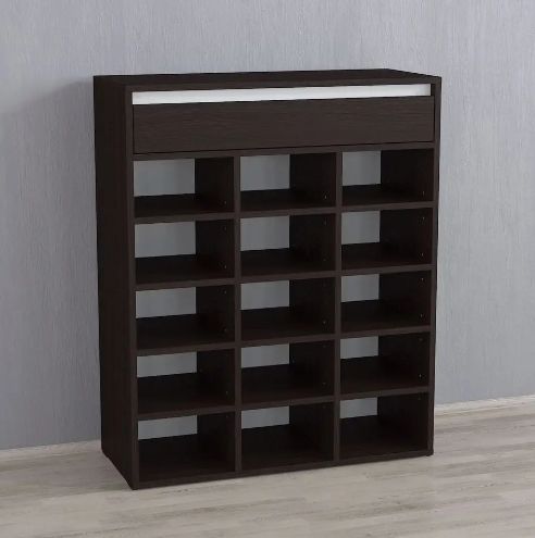 Полка для обуви с ящиками 802х982х333 мм Венге (443443)