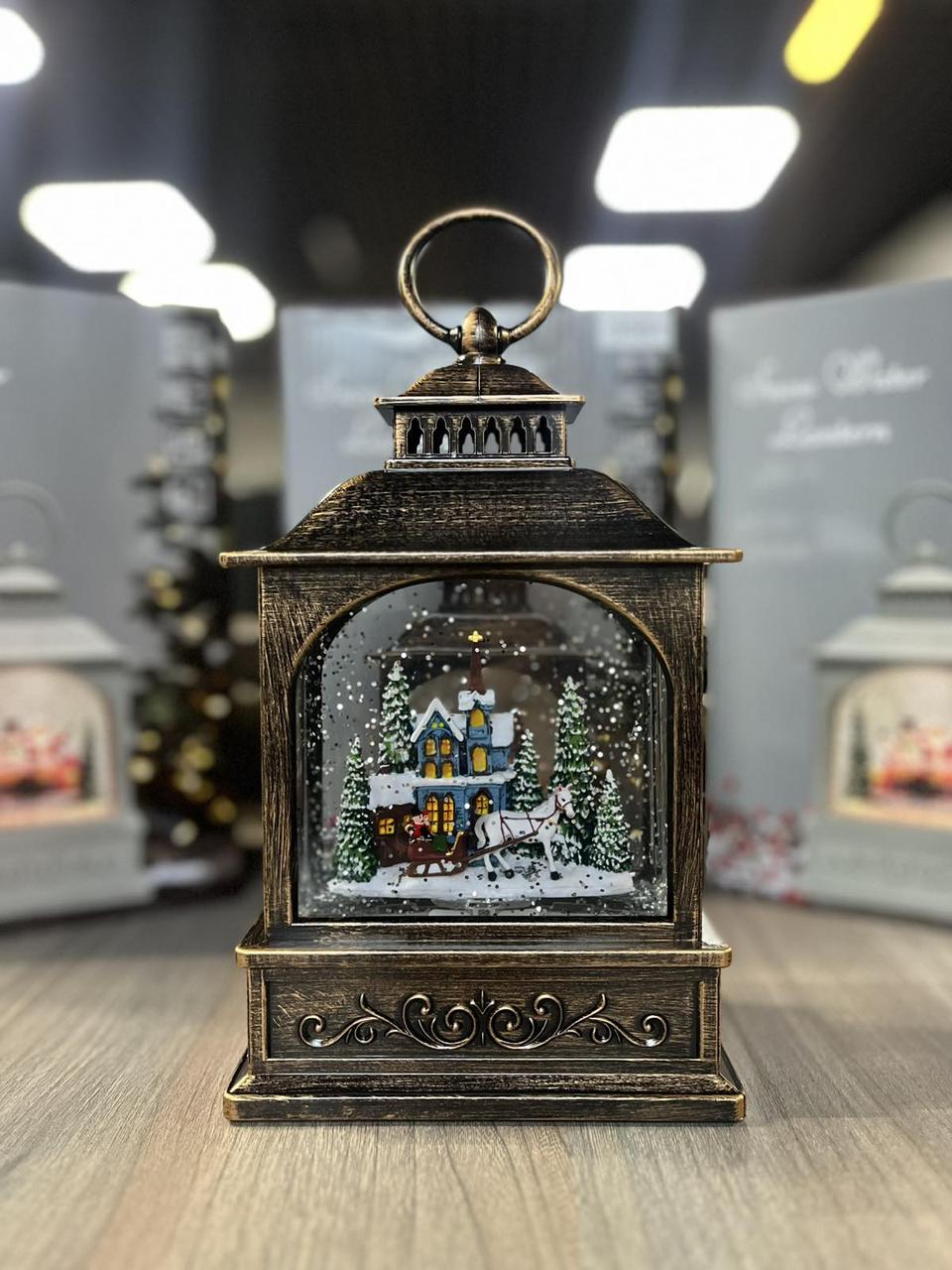 Новогодний ночник с музыкой и эффектом снега XMAS WDL-24072D 21 см (PH00988)
