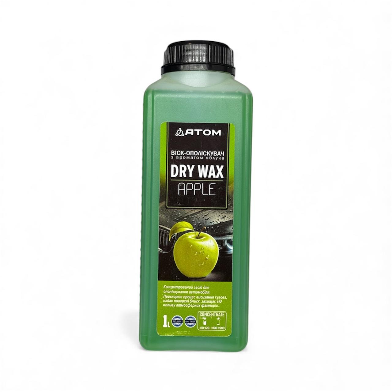 Воск-ополаскиватель Atom Dry Wax Apple с ароматом яблока 1 л (300103) Воск-ополаскиватель Atom Dry Wax Apple с ароматом яблока 1 л (300103)