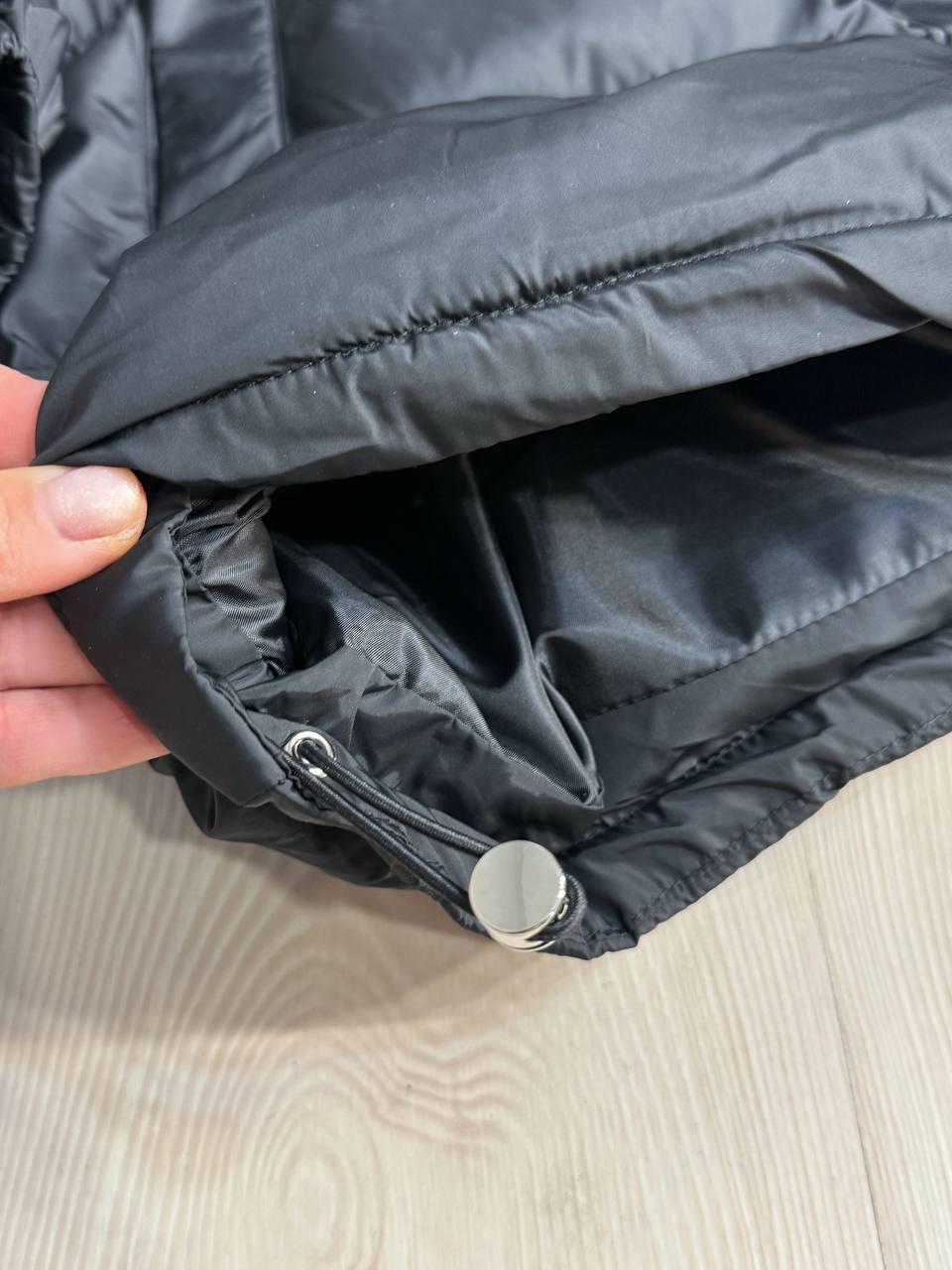 Куртка женская LADY YEP 10008 длинная оверсайз пуффер с капюшоном р. 42 Черный (5514) - фото 5