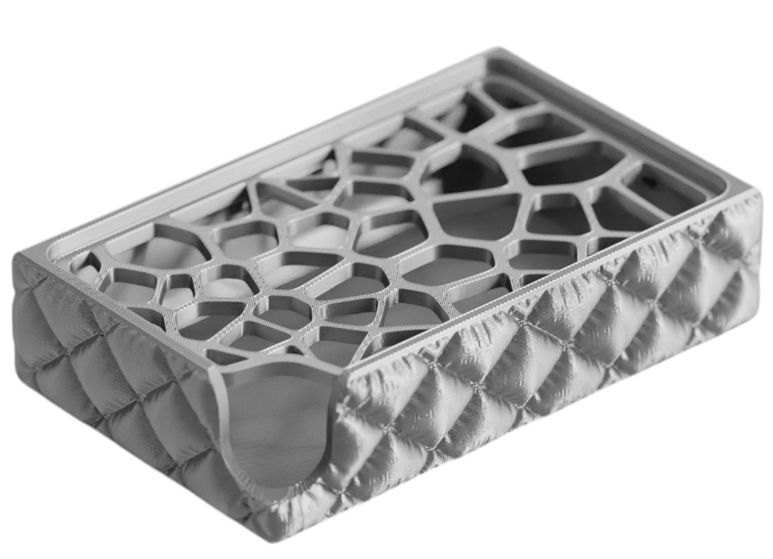 Мыльница с решеткой Luxora Серебристый (RZ-96140071) Мыльница с решеткой Luxora Серебристый (RZ-96140071)