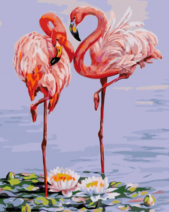 Картина по номерам Strateg Пара фламинго 40x50 см (VA-1309)