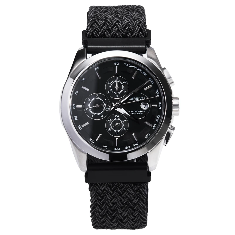 Годинник чоловічий механічний Carnival Genius Magnetic Grey 2 ремінці (18305)