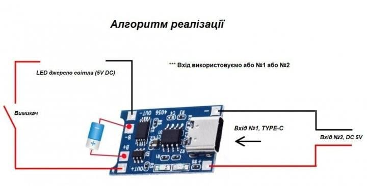 Набір DIY для акумуляторного світильника LED 4 W 2000mAh 9 годин автономного світла - фото 6