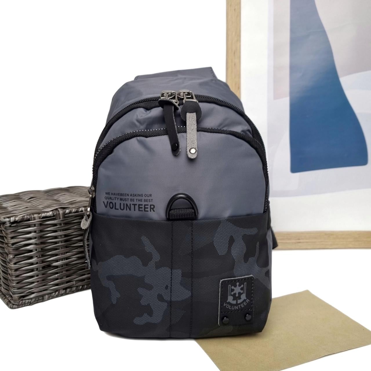 Сумка нагрудна Volunteer поліестер Сірий (1784-13 grey)