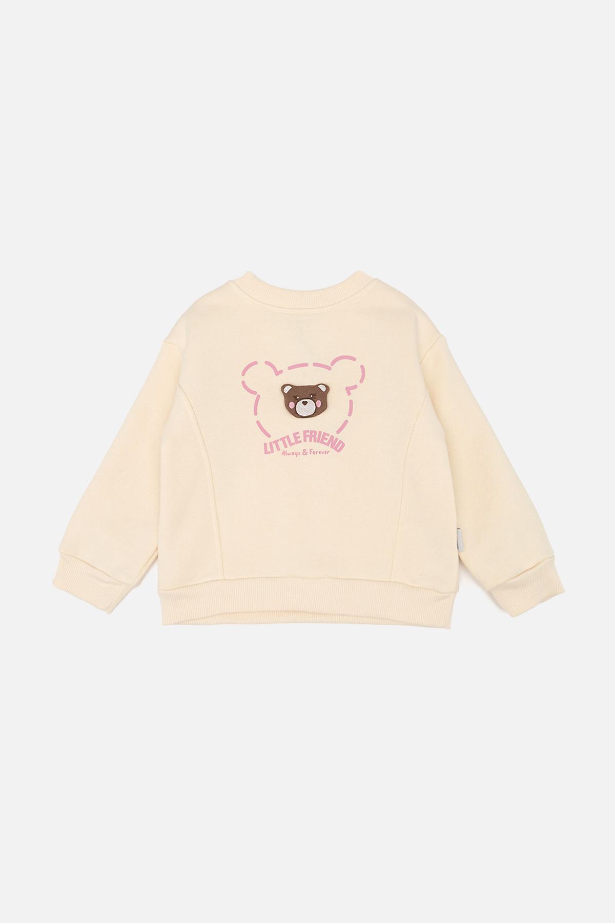 Свитшот для девочки 104 см Молочный (SKT001021421)