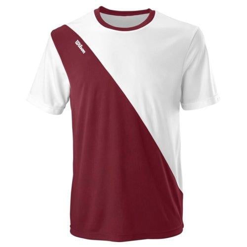 Футболка мужская Wilson TEAM II CREW M Белый/Бордовый (WRA794007)