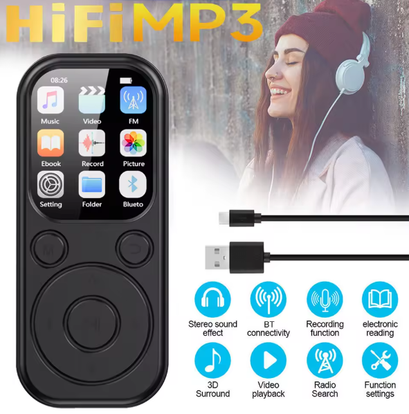 MP3/MP4-плеєр з HiFi та Bluetooth 5.4 Чорний (МПЧ15) - фото 5 MP3/MP4-плеєр з HiFi та Bluetooth 5.4 Чорний (МПЧ15) - фото 5